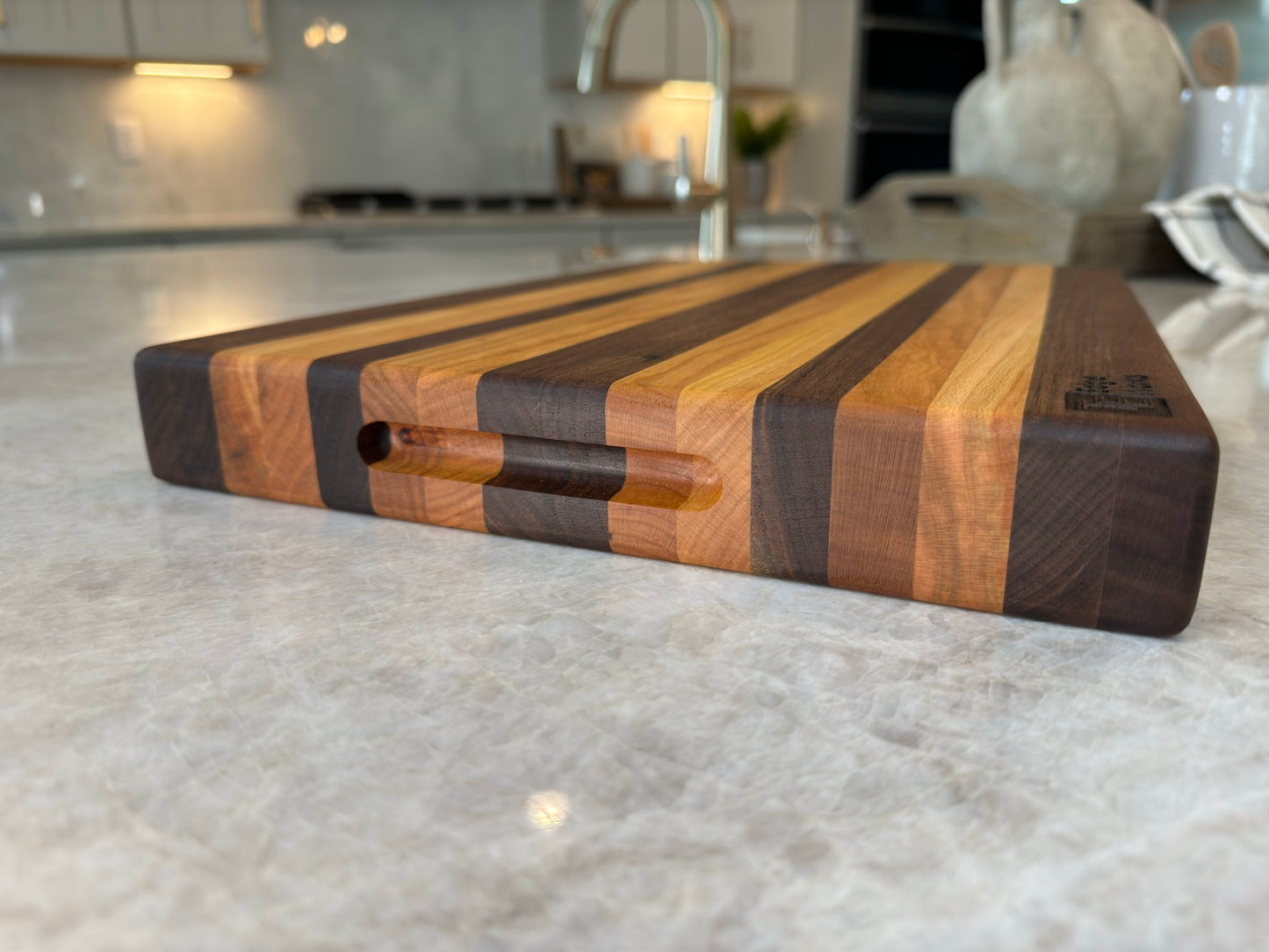 Walnut & Cherry - Edge Grain Cutting Board