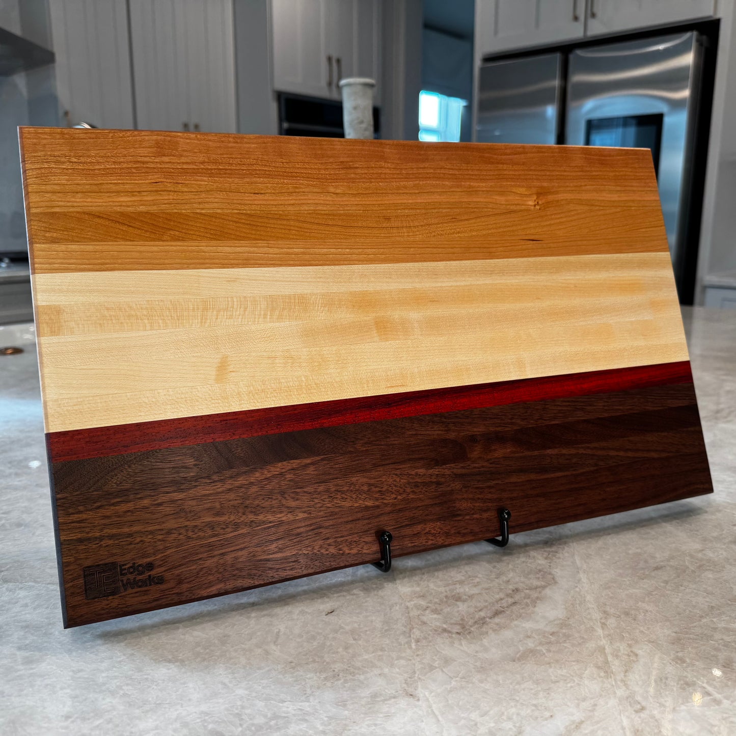 Cherry, Maple, Walnut, Padauk - Edge Grain Cutting Board