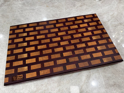 White Oak, Purple Heart, Padauk - End Grain Cutting Board