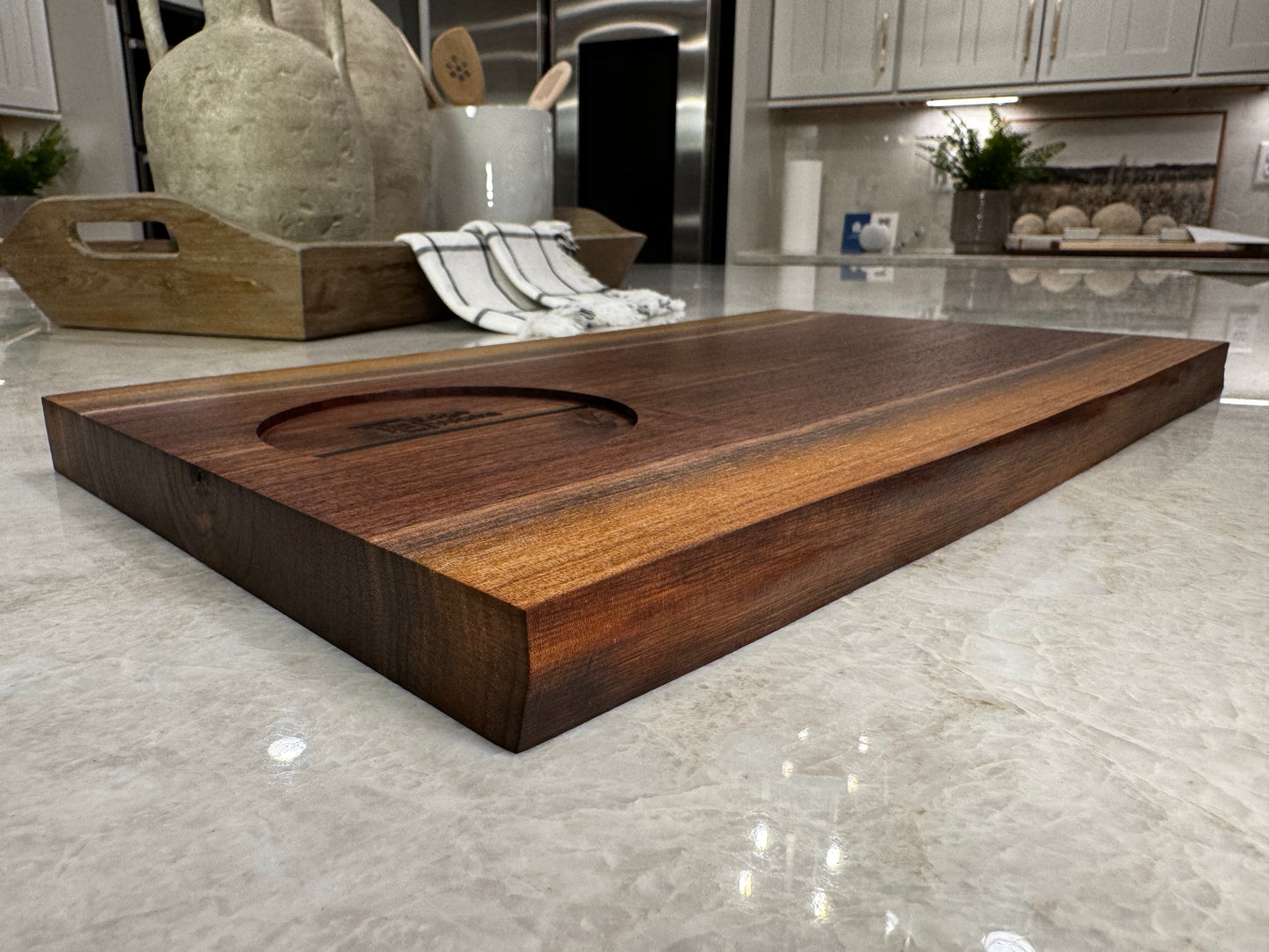 Live Edge Walnut Charcuterie with Ramekin